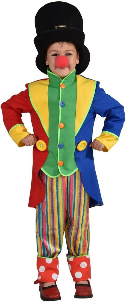 Clown & Nar Kostuum | Clown Toon Circus Komiek Kind Kostuum | Maat 152 | Carnaval kostuum | Verkleedkleding